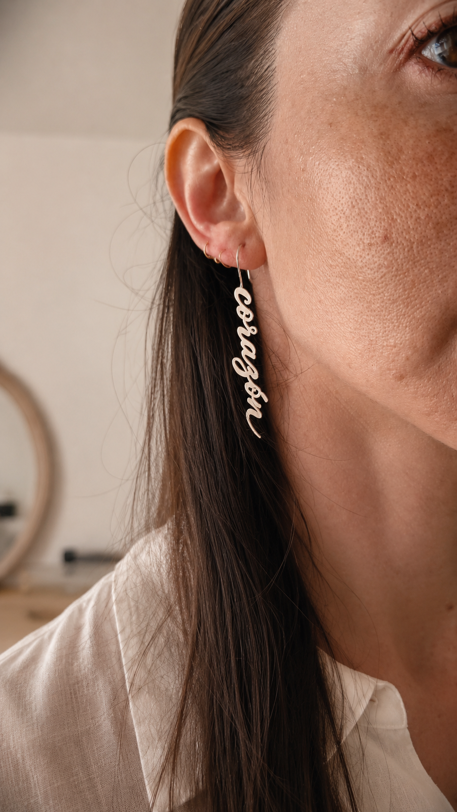 Aretes corazón valiente