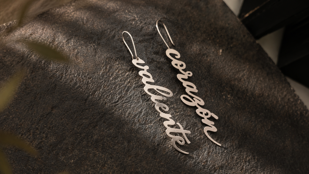 Aretes corazón valiente