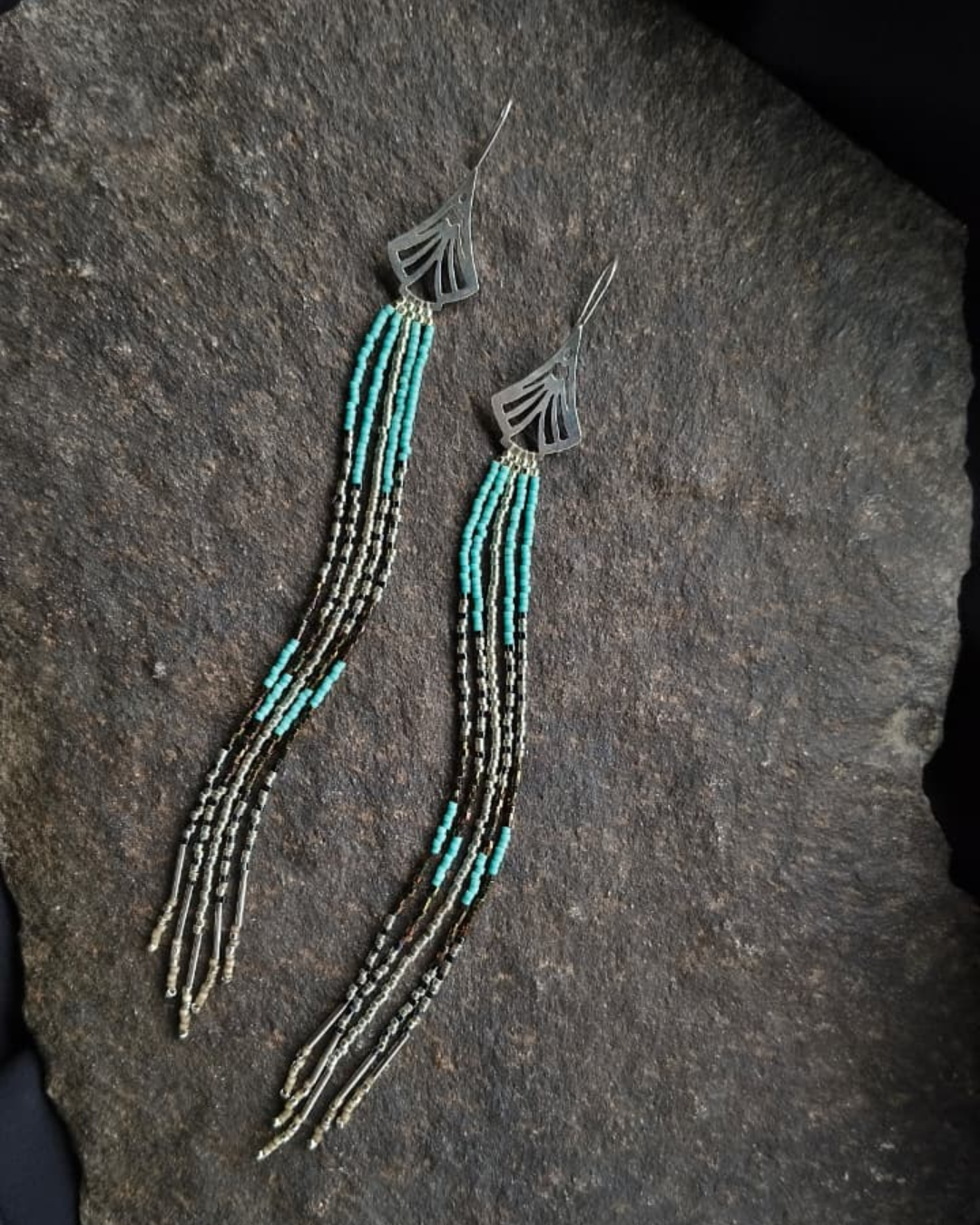 Aretes bailarina azul