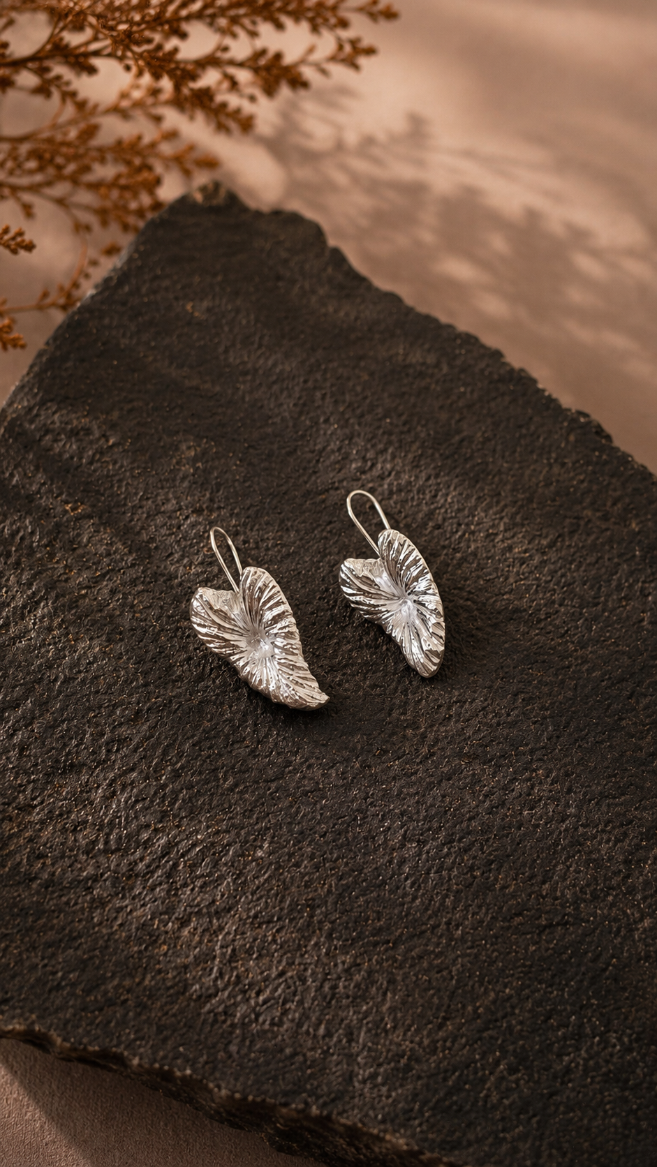 Aretes hoja de malanga