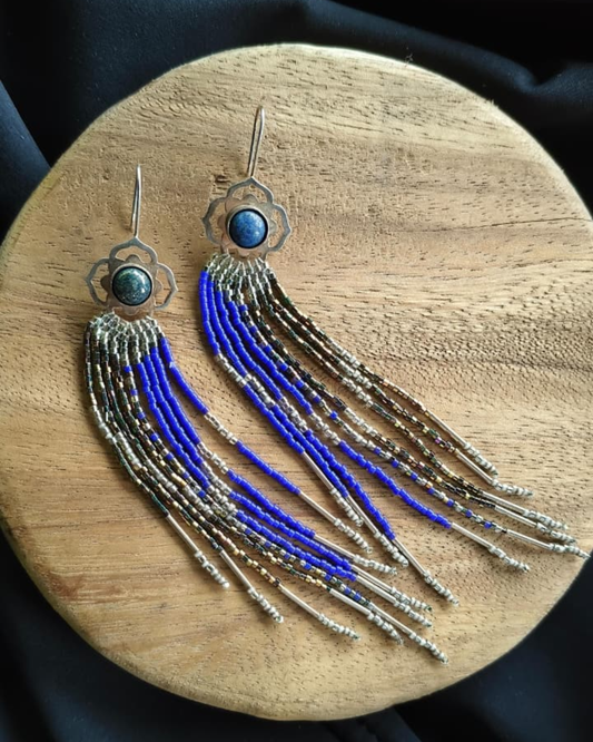 Aretes rosetón con piedra
